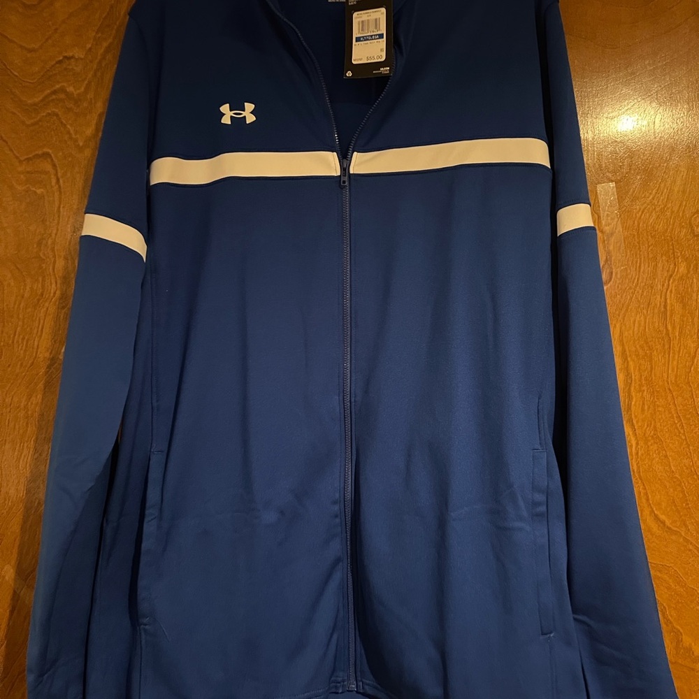 Under Armour Royal Blue Men's Full-Zip Jacket with White Logo